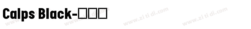Calps Black字体转换